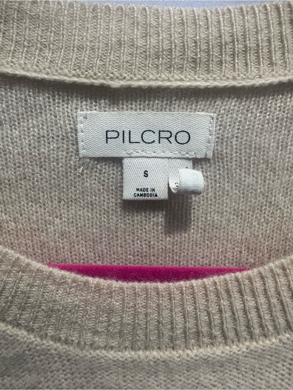 Pilcro The Alani Cashmere Sweater Pullover Paris Beige - Picture 5 of 9